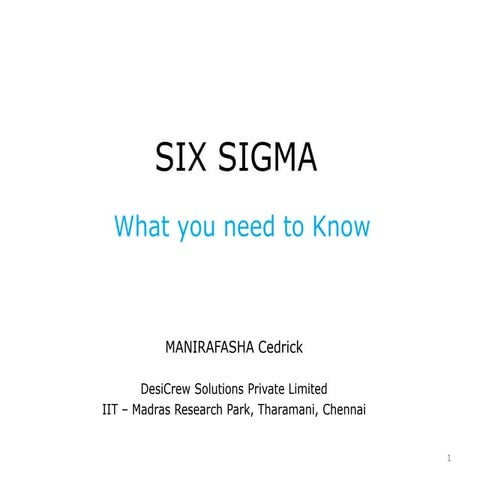 Six sigma_What you need to know