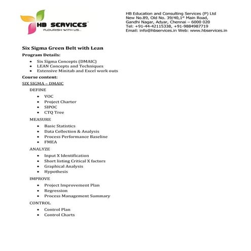 Six Sigma Training New content
