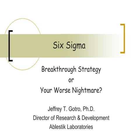 Six sigma introduction