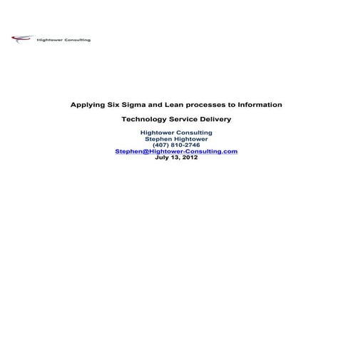 Six sigma it_service_delivery