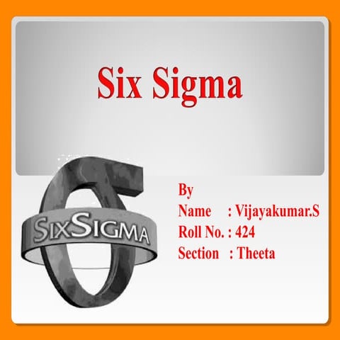 Six sigma overview