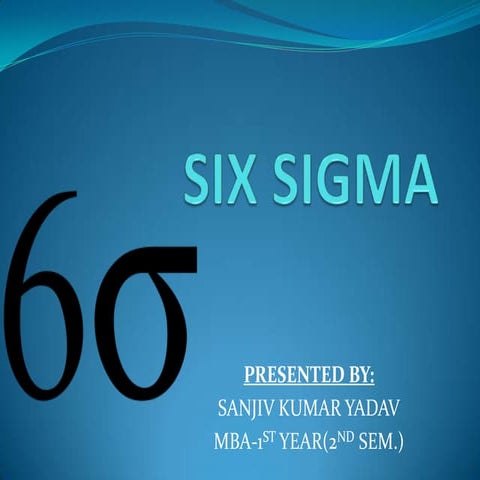 six sigma ppt