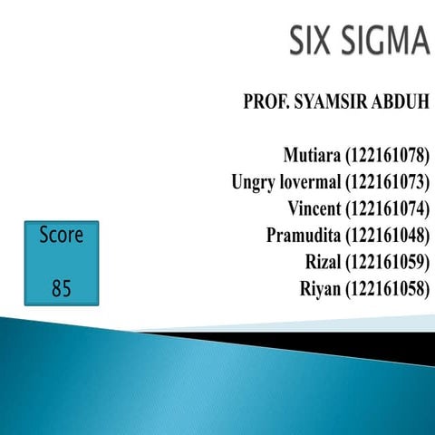 Materi six sigma | PPTX