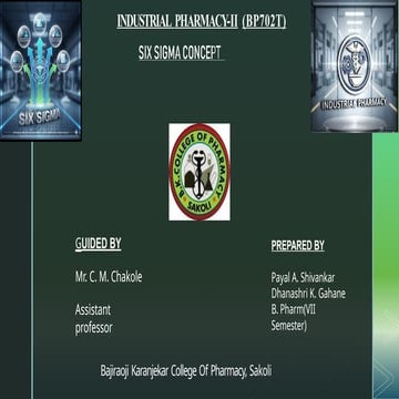 SIX SIGMA CONCEPT IN PHARMCEUTICAL INDUSTRY