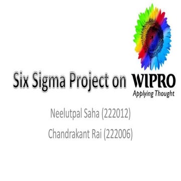 Six sigma in Wipro