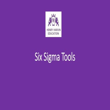 Six sigma tools