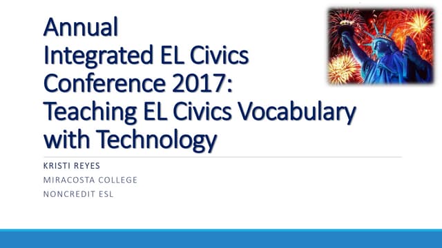 Six Steps for Teaching EL Civics Vocabulary with Tech