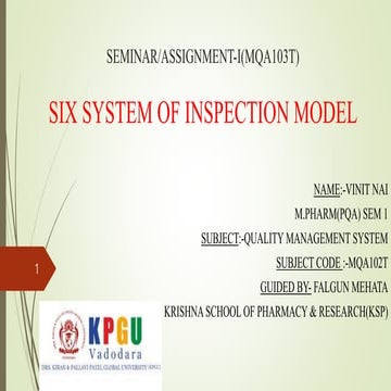 Six system management.pptx in pharmaceutical industry