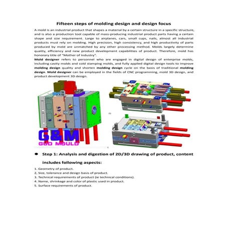 Sixteen steps of mold design and design focus