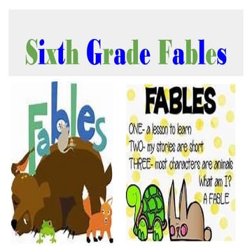 Sixth grade fables
