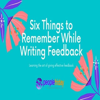 Six things to remember while writin...