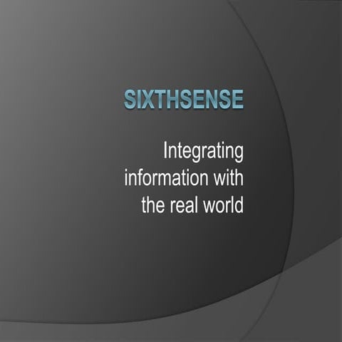 Sixth sense | PPTX