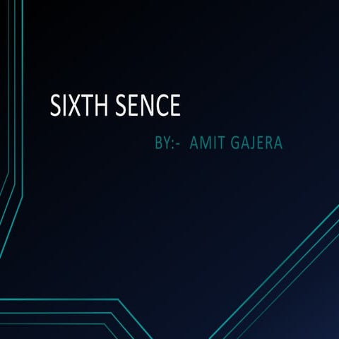 sixth sense technology by pranav mistery | PPTX