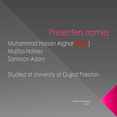 Sixth sense presentation