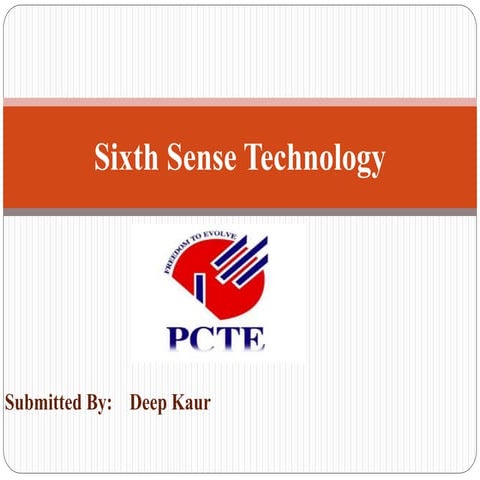 Sixth sense technology1
