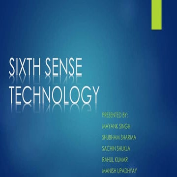 Sixth sense     technology (2)
