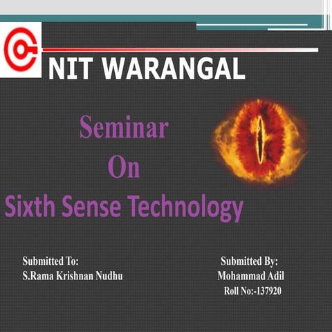 Sixth sense technology ppt