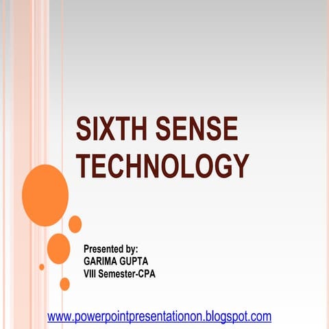 Sixth sense technology_ppt1
