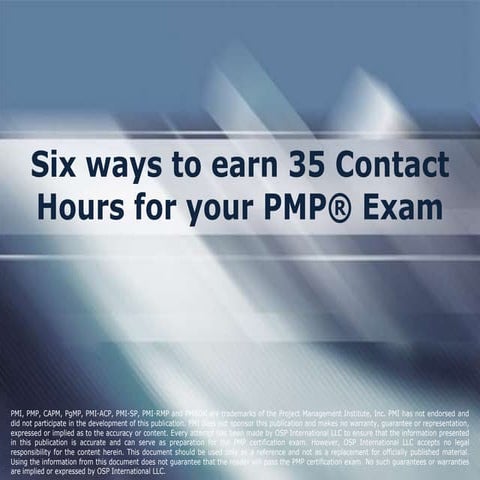 Pmp ppt slideshare | PPTX