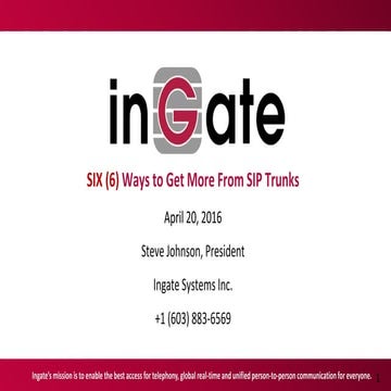 Six ways to get more from SIP trunks