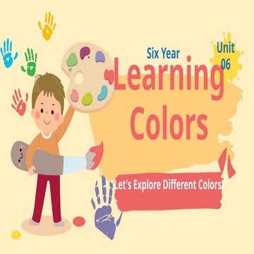 Lets learn color for six years kids and year 1 | PPTX