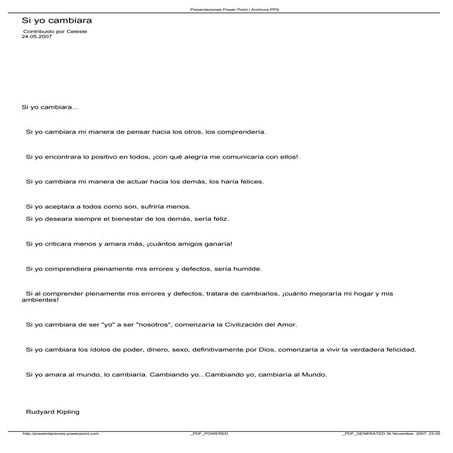 Si Yo Cambiara