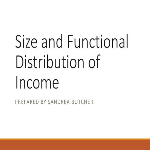 Size and functional distribution of income