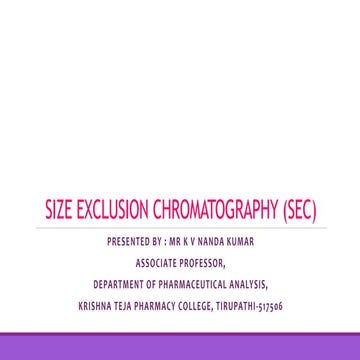Size exclusion chromatography