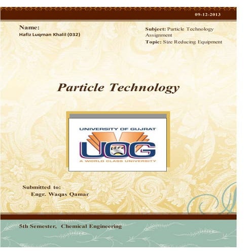 Size reduction equipments by H Luqman (032)