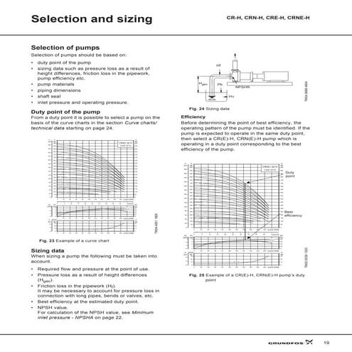 Sizing and selection information