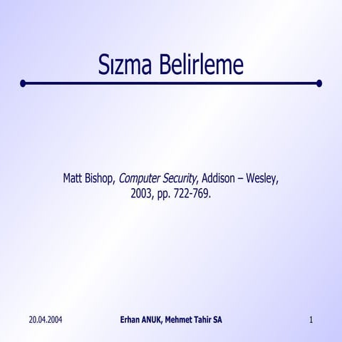 Sizma Belirleme