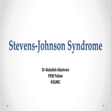 steven johnson syndrome