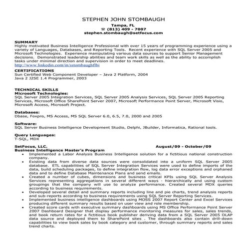 Sjsbi Resume