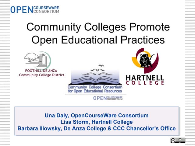Community Colleges Promoting Open Educational Practices
