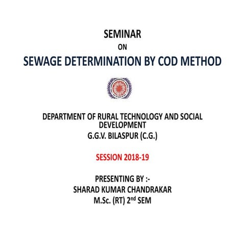 sewage determination by COD method