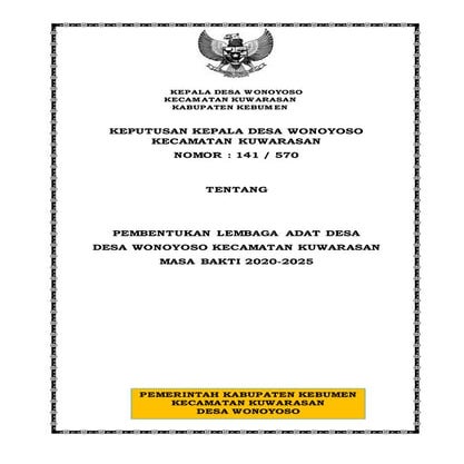 Sk. lembaga adat desa