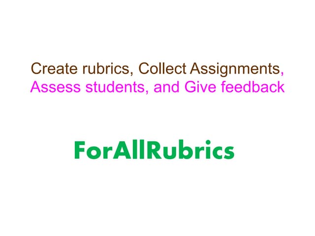  forallrubrics