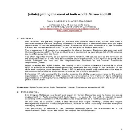 [Skale] an HR centric Scrum Process