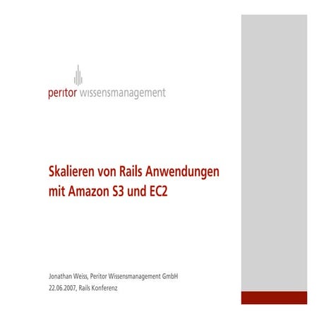 Skalieren von Rails Anwendungen mit Amazon S3 und EC2