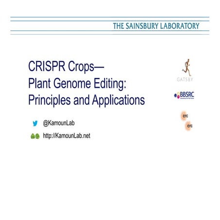 CRISPR Crops--a talk by Sophien Kamoun at Science Portal BD