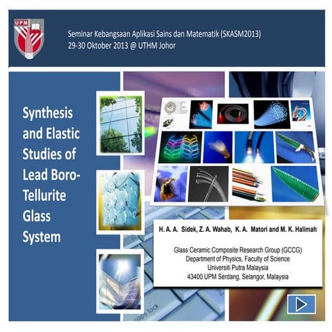 Synthesis and Elastic Studies of Lead Boro-Tellurite Glass System