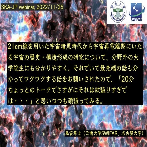21cm線を用いた宇宙暗黒時代・宇宙再電離期探査