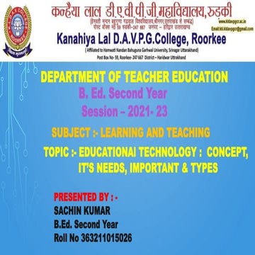 SK Educational technology (learning ^0Teaching ).pptx