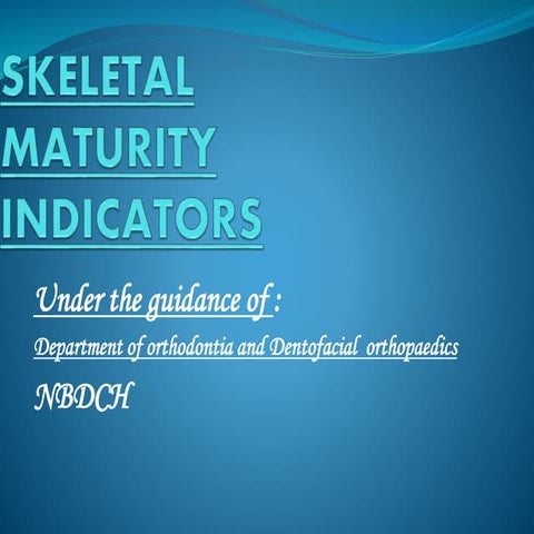Skeletal maturity index