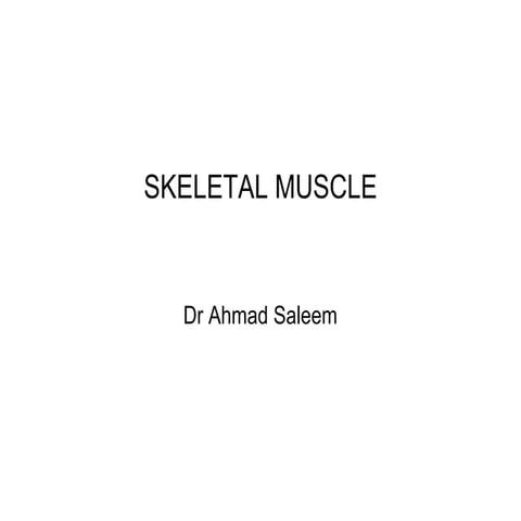 Skeletal Muscle Physiology Basics
