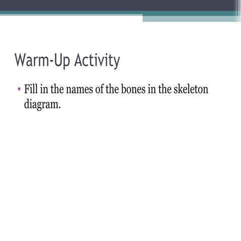  Anatomy & Physiology Lecture Notes - Skeletal system