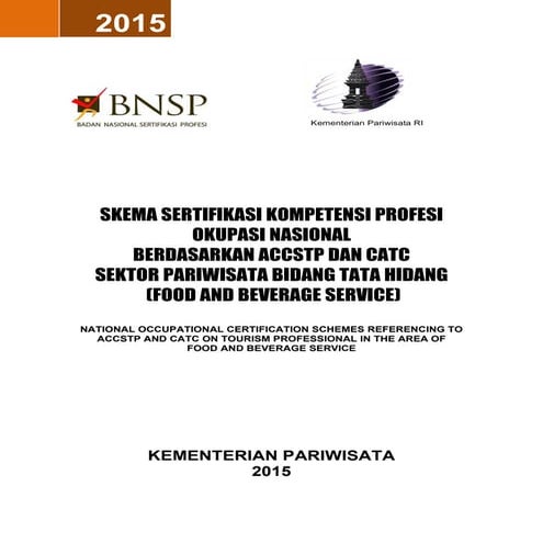 Skema okupasi food and beverage    service 2015