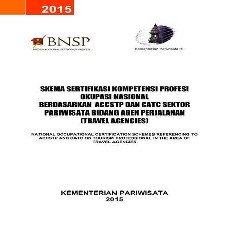Skema okupasi travel agencies    2015