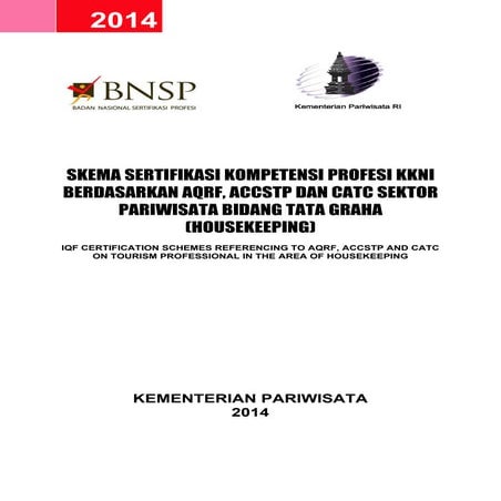 Skema sertifikasi kkni housekeeping    2014