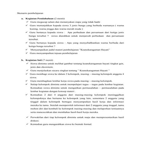 Skenario pembelajaran